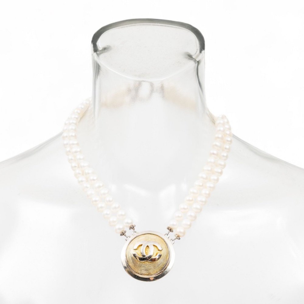 Chanel (French) 2 Strand Pearl Necklace 1990